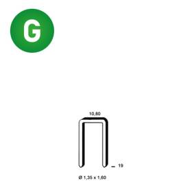 26 000 Agrafes Galvanisées L-19 - 10.8x19x1.35x1.6 mm - D-Work