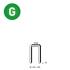 10 400 Agrafes Galvanisées L-45 - 10.8x45x1.35x1.6 mm - Inox A2 - D-Work
