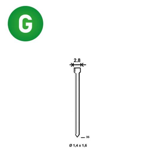 4 000 Finettes Brads Galvanisés en Bande D. 1,4/1,6/2,8 x L. 35 mm – Galvanisés, Résistants à la Corrosion – Fixation - ALSAFIX
