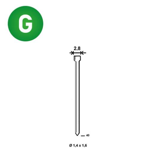 4 000 Finettes Brads Galvanisés en Bande D. 1,4/1,6/2,8 x L. 40 mm – Galvanisés, Norme N-40 – Fixation Sécurisée et Du - ALSAFIX