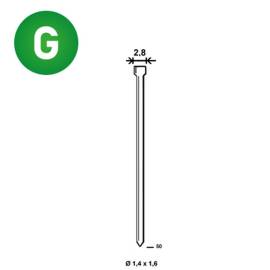 4 000 Finettes Brads Galvanisés en Bande D. 1,4/1,6/2,8 x L. 50 mm – Galvanisés, Résistants à la Corrosion – Fixation - ALSAFIX
