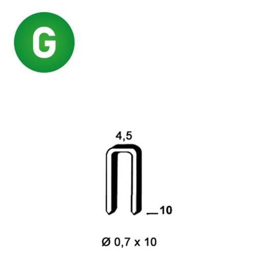 20 000 Agrafes Galvanisées O-10 - 4.5x10x0.7x1 mm - D-Work