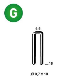 10 000 Agrafes Galvanisées O-16 – 4,5 x 16 mm, D. 0,7 mm – Résistantes et Durables - ALSAFIX