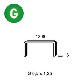10 000 Agrafes Galvanisées P-06 - 12.8x6x0.5x1.25 mm - D-Work