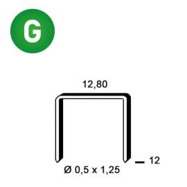 6 000 Agrafes Galvanisées P-12 - 12.8x12x0.5x1.25 mm - D-Work