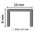 6 000 Agrafes Galvanisées P-12 – 12,8 x 12 mm, D. 0,5 mm – Résistantes et Durables - ALSAFIX