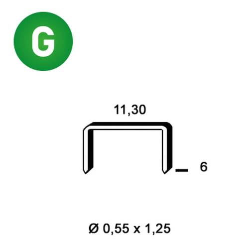 5000 Agrafes Galvanisées PB-06 – 11,3 x 6 mm, D. 0,55 mm – Résistantes et Durables - ALSAFIX