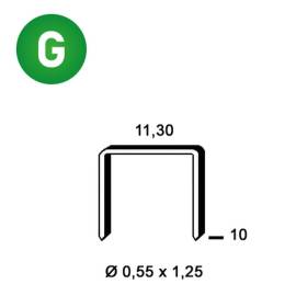 3 360 Agrafes Galvanisées Pb-10 - 11.3x10x0.55x1.25 mm - D-Work