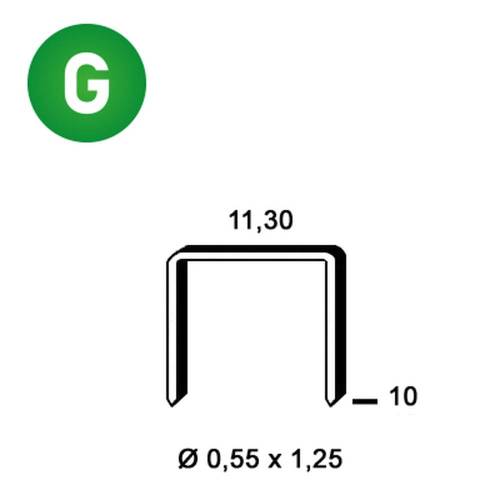 3 360 Agrafes Galvanisées Pb-10 - 11.3x10x0.55x1.25 mm - D-Work