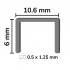 5 000 Agrafes Galvanisées Pf-06 - 10.6x6x0.5x1.25 mm - D-Work