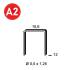 4 000 Agrafes Pf-12 Inox - 10.6x12x0.5x1.25 mm - D-Work