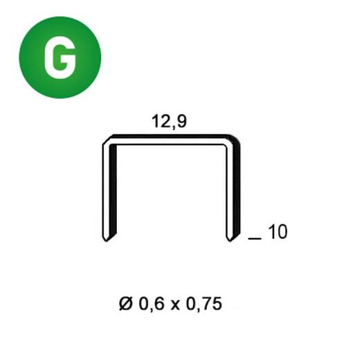 9 000 Agrafes Galvanisées PM-10 – 12,9 x 10 mm, D. 0,6 mm – Résistantes et Durables - ALSAFIX