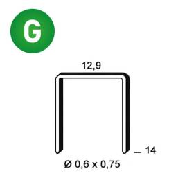 10 000 Agrafes Pm-14 Galvanisées - 12.9x14x0.6x0.75 mm - D-Work