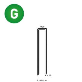 5 000 Agrafes Galvanisées Résinées Q-63 – 11,3 x 63 mm, D. 1,85 mm – Résistantes et Durables - ALSAFIX