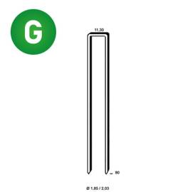5 000 Agrafes Galvanisées Résinées Q-80 – 11,3 x 80 mm, D. 1,85 mm – Résistantes et Durables - ALSAFIX