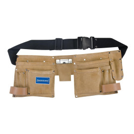 Ceinture-Sacoche en Daim à Outils – 11 Poches, 300 x 200 mm – Pratique et Durable - Silverline