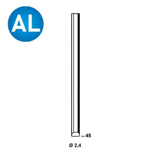 2 500 Pointes Chevilles Aluminium en Bande D. 2,4 x L. 45 mm – Aluminium, Norme SD-45 – Fixation Sécurisée et Durable - ALSAFIX