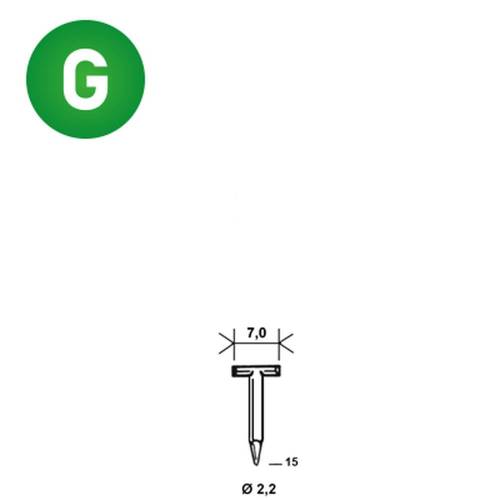 2000 Pointes en T Galvanisées en Bande pour Béton D. 2,2/7 x L. 15 mm – T-15, 6T-152 – Fixation Sécurisée et Durable - ALSAFIX