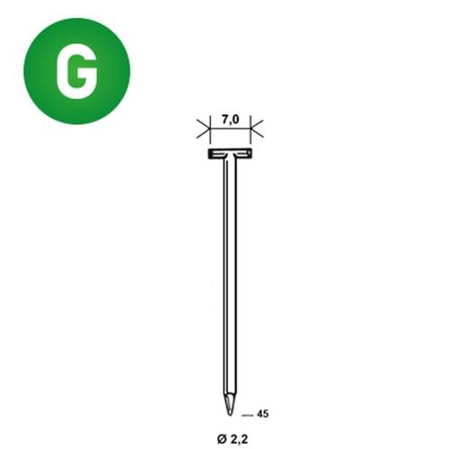 10 000 Pointes en T Galvanisées en Bande D. 2,2/7 x L. 45 mm – T-45, 6T-452 – Fixation Sécurisée et Durable - ALSAFIX