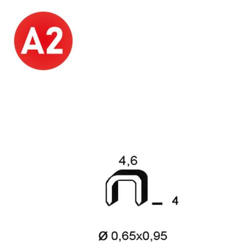 10 000 Agrafes Inox Tb-04 - 4.95x4x0.84 mm - D-Work