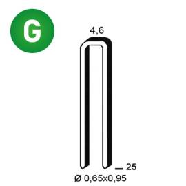 10 000 Agrafes Galvanisées Tb-25 - 4.95x25x0.84 mm - D-Work