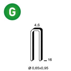 10 000 Agrafes Galvanisées Tb-16 - 4.95x16x0.84 mm - D-Work