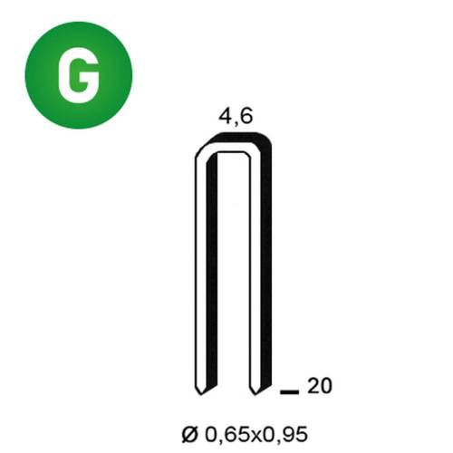 10 000 Agrafes Galvanisées TB-20 – 4,95 x 20 mm, D. 0,84 mm – Résistantes et Durables - ALSAFIX