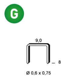10 000 Agrafes Galvanisées V-08 - 9x8x0.6x0.75 mm - D-Work