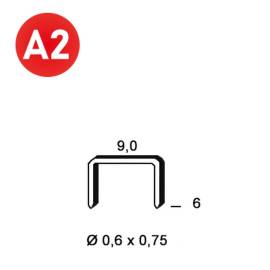 10 000 Agrafes Inox V-06 - 9x6x0.6x0.75 mm - D-Work