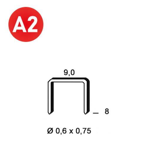 10 000 Agrafes V-08 INOX – 9 x 8 mm, D.0,6 x 0,75 mm – Acier Inoxydable, Résistantes à la Corrosion – ALSAFIX - ALSAFIX