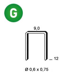 10 000 Agrafes Galvanisées V-12 – 9 x 12 mm, D. 0,6 x 0,75 mm – Résistantes à la Corrosion - ALSAFIX