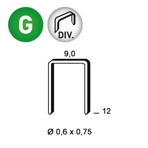 10 000 Agrafes Divergentes V-12 – 9 x 12 mm, D. 0,6 x 0,75 mm – Précision et Fiabilité – ALSAFIX - ALSAFIX