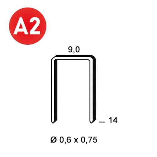 10 000 Agrafes V-14 INOX – 9 x 14 mm, D. 0,6 x 0,75 mm – Acier Inoxydable, Résistantes à la Corrosion – ALSAFIX - ALSAFIX