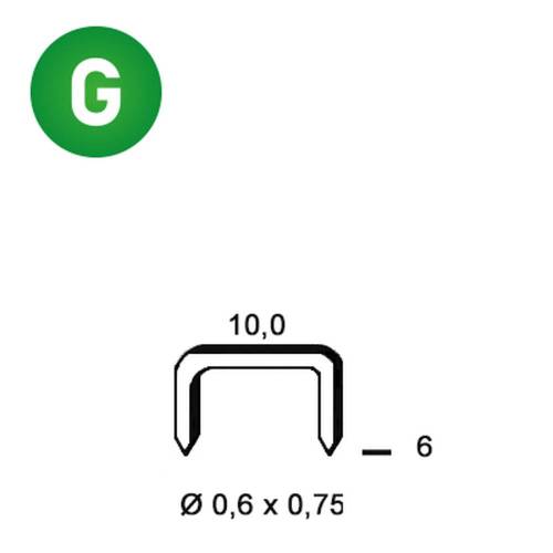 10 000 Agrafes Galvanisées Vf-06 - 10x6x0.6x0.75 mm - D-Work
