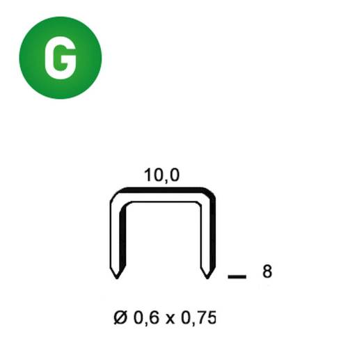 10 000 Agrafes Galvanisées Vf-08 - 10x8x0.6x0.75 mm - D-Work