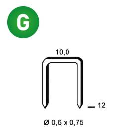10 000 Agrafes Galvanisées Vf-12 - 10x12x0.6x0.75 mm - D-Work