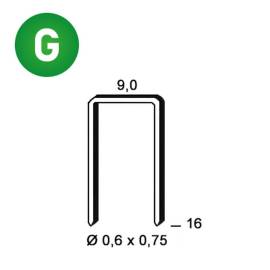 5000 Agrafes Galvanisées V-16 – 9 x 16 mm, D. 0,6 x 0,75 mm – Résistantes et Durables - ALSAFIX