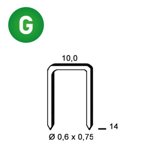 10 000 Agrafes Galvanisées VF-14 – 10 x 14 mm, D.0,6 x 0,75 mm – Résistantes et Durables - ALSAFIX