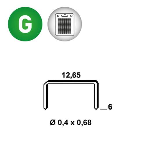 Blister de 2 Agrafes Galvanisées 12,65 x 6 mm – D.0,4 mm, Norme VS-06 – Fixation Fiable et Durable - ALSAFIX