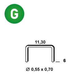 6 000 Agrafes Galvanisées Vx-06 - 11.30x6x0.55x0.7 mm - D-Work