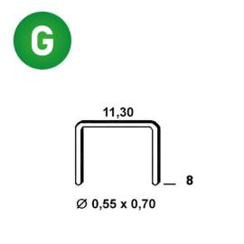 5000 Agrafes Galvanisées VX-08 – 11,30 x 8 mm, D. 0,55 mm – Résistantes et Durables - ALSAFIX