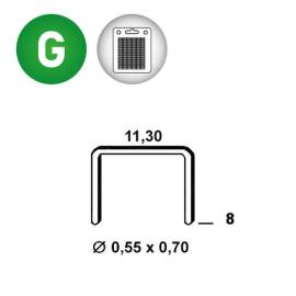 Blister de 1000 Agrafes Galvanisées VX-08 – 11,30 x 8 mm, D. 0,55 x 0,7 mm – Résistantes et Durables - ALSAFIX