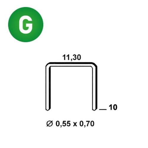 4 000 Agrafes Galvanisées VX-10 – 11,30 x 10 mm, D. 0,55 x 0,7 mm – Résistantes et Durables - ALSAFIX