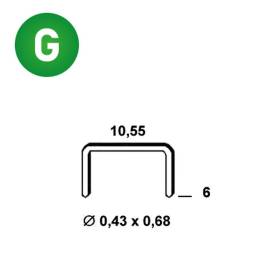 6 700 Agrafes Galvanisées Vz-06 - 10.55x6x0.43x0.68 mm - D-Work