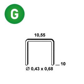 4 000 Agrafes Galvanisées VZ-10 – 10,55 x 10 mm, D. 0,43 mm – Résistantes et Durables - ALSAFIX