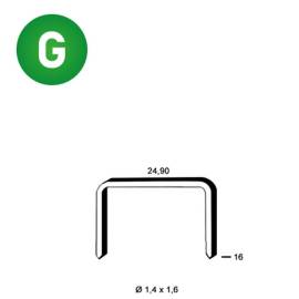 11 900 Agrafes Galvanisées WC-16 – 24,9 x 16 x D. 1,4 x 1,6 mm – Résistantes et Durables - ALSAFIX
