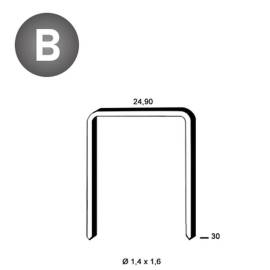 10 000 Agrafes Claires WC-30 – 24,9 x 30 x D. 1,4 x 1,6 mm – Résistantes et Pratiques - ALSAFIX