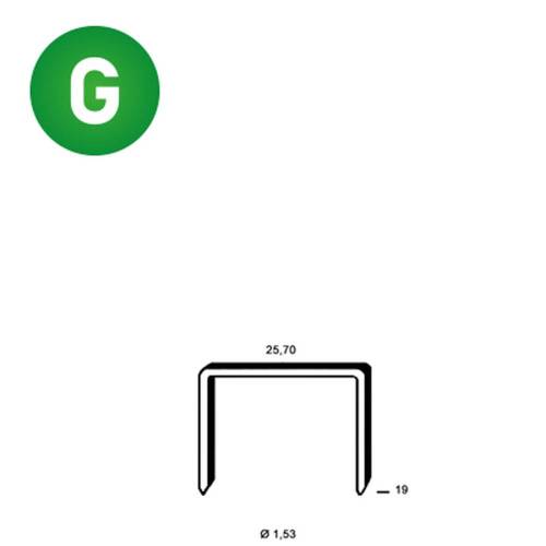 8 000 Agrafes Galvanisées Résinées WD-19 – 25,7 x 19 mm, D. 1,53 mm – Résistantes et Durables - ALSAFIX