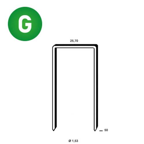 3 200 Agrafes Galvanisées Résinées – 25,7 x 50 mm, D. 1,53 mm – Résistantes et Durables - ALSAFIX