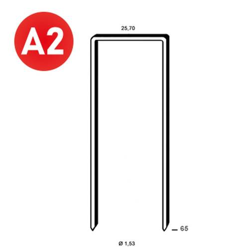 3 500 Agrafes Galvanisées Résinées Wd-65 - 25.7x65x1.53 mm - D-Work